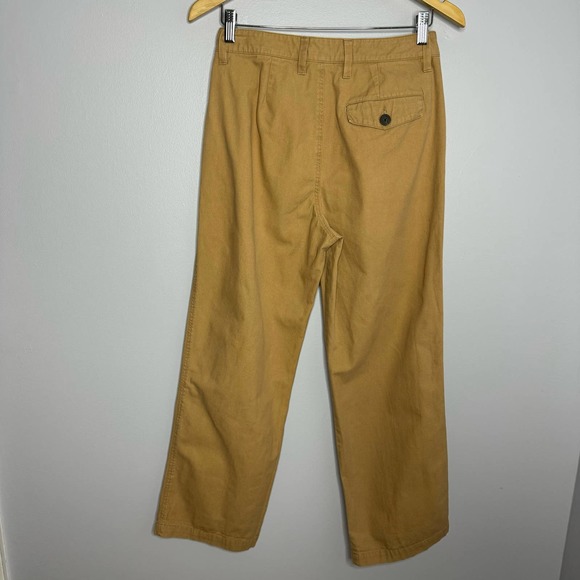 MARA HOFFMAN Monte Plated Front Pants Khaki High Rise - Picture 7 of 9